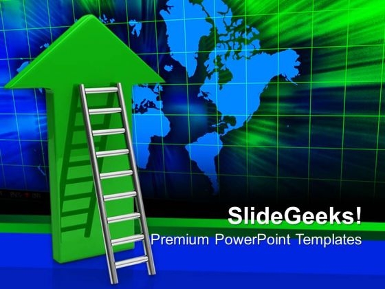 Arrow With Ladder Future Success PowerPoint Templates And PowerPoint Themes 0812