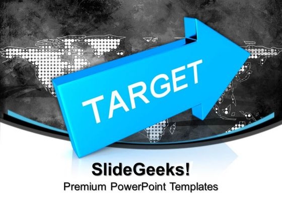 Arrow With Target Business PowerPoint Templates And PowerPoint Themes 0912