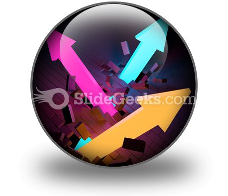 Arrows Breaking PowerPoint Icon C