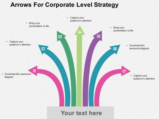 Arrows For Corporate Level Strategy PowerPoint Template