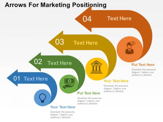 Arrows For Marketing Positioning PowerPoint Template