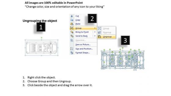 Art Blue Minivan Top View PowerPoint Slides And Ppt Diagram Templates