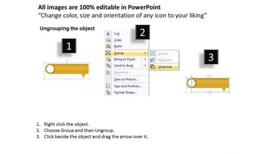 Associative Arrows 3 Stages PowerPoint Flow Chart Slides