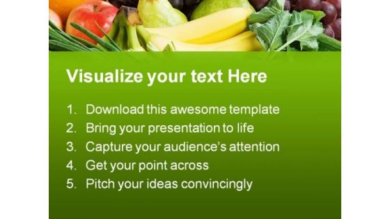 Assortment Of Fresh Vegetables Food PowerPoint Templates And PowerPoint Backgrounds 0311