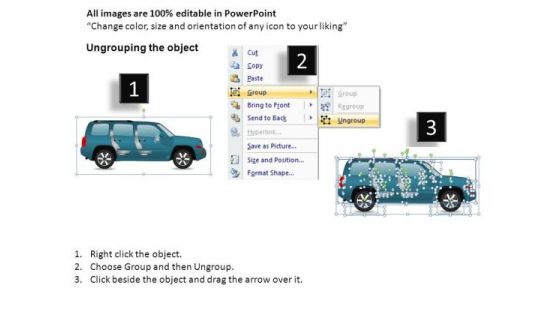 Astra Sports Utility Blue Vehicle PowerPoint Slides And Ppt Diagram Templates