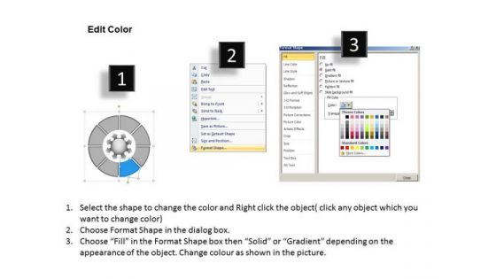 Attached Circular 8 Stages In Continuous Manner Cycle Process PowerPoint Templates