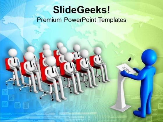 Attend The Conference For Business Growth PowerPoint Templates Ppt Backgrounds For Slides 0713