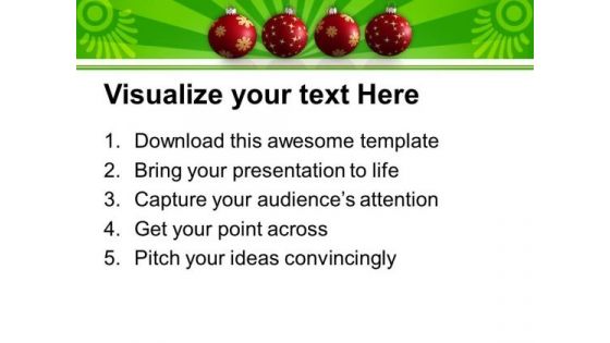 Attractive Christmas Baubles Festival PowerPoint Templates Ppt Backgrounds For Slides 1112