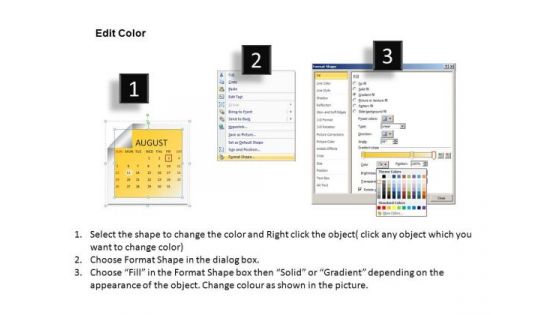 August 2012 Calendar PowerPoint Slides
