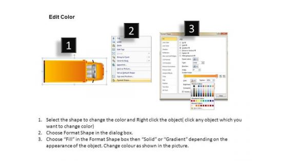 Automotive Yellow Truck PowerPoint Slides And Ppt Diagram Templates