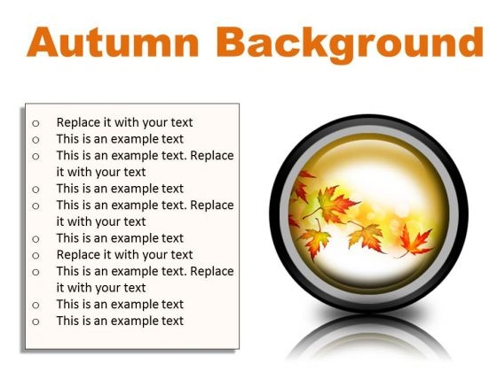 Autumn Background PowerPoint Presentation Slides Cc