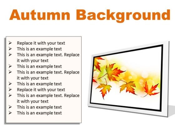 Autumn Background PowerPoint Presentation Slides F