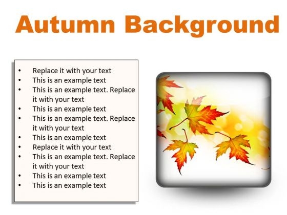 Autumn Background PowerPoint Presentation Slides S
