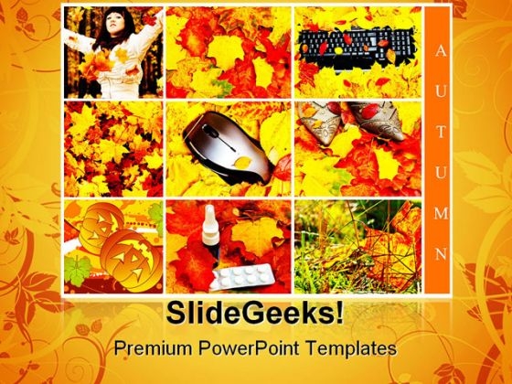 Autumn Collage Nature PowerPoint Template 1010