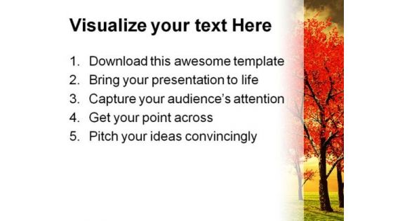 Autumn Forest Nature PowerPoint Template 1010
