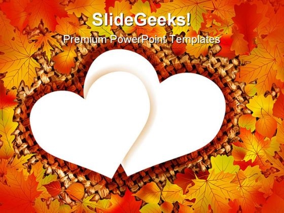 Autumn Heart Nature PowerPoint Backgrounds And Templates 0111