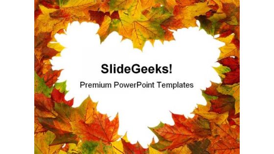 Autumn Heart Nature PowerPoint Templates And PowerPoint Backgrounds 0211