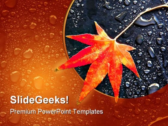 Autumn Leaf Beauty PowerPoint Template 1110
