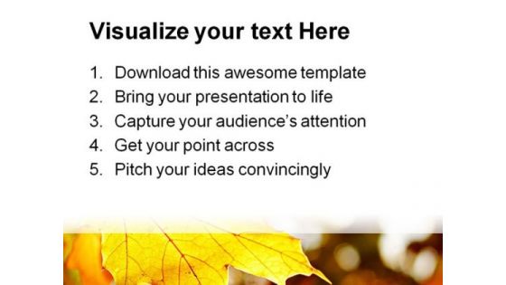 Autumn Leaf Nature PowerPoint Template 1010