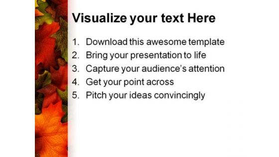 Autumn Leaves01 Nature PowerPoint Template 1010