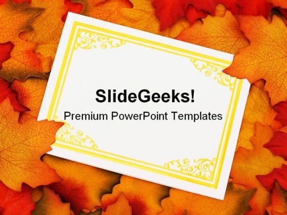 Autumn Leaves Card Nature PowerPoint Backgrounds And Templates 0111