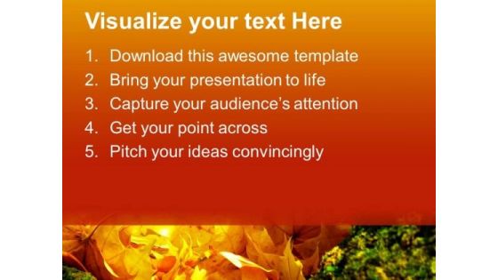 Autumn Leaves Fall Beautiful Theme PowerPoint Templates Ppt Backgrounds For Slides 0613