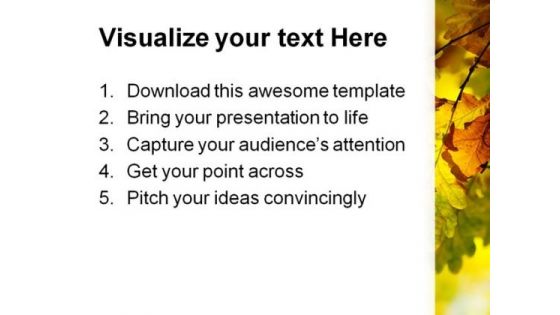 Autumn Leaves Shallow Nature PowerPoint Themes And PowerPoint Slides 0511