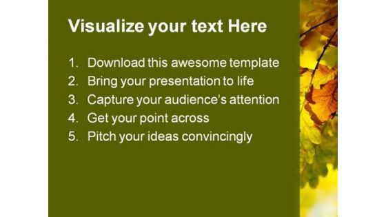 Autumn Leaves Shallow Nature PowerPoint Themes And PowerPoint Slides 0511