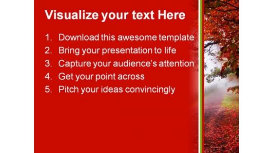 Autumn Nature PowerPoint Template 0510