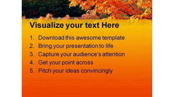 Autumn Park Nature PowerPoint Template 1010