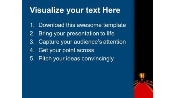 Award On Red Carpet Competiton PowerPoint Templates Ppt Backgrounds For Slides 0113