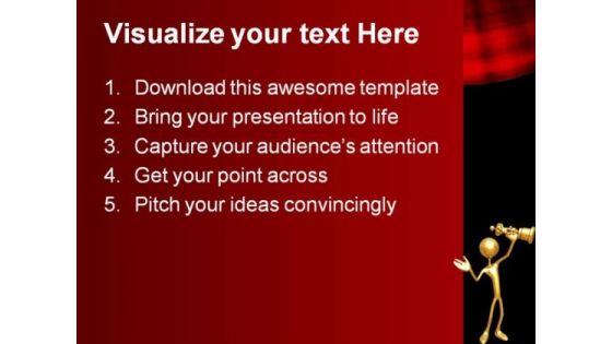 Award Success Entertainment PowerPoint Template 0910