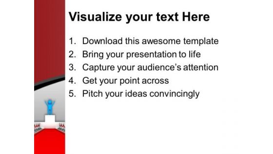 Award Winner Red Carpet Leadership PowerPoint Templates Ppt Backgrounds For Slides 0113