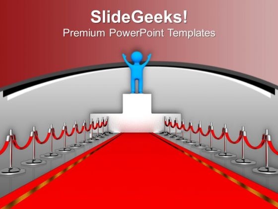 Award Winner Red Carpet Leadership PowerPoint Templates Ppt Backgrounds For Slides 0113