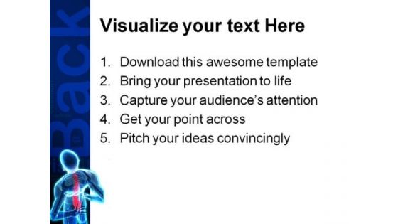 Back Pain Medical PowerPoint Template 0610