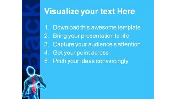 Back Pain Medical PowerPoint Template 0610
