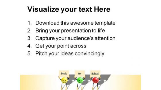 Back To School Smileys Eduation PowerPoint Backgrounds And Templates 1210