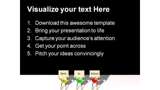 Back To School Smileys Eduation PowerPoint Backgrounds And Templates 1210