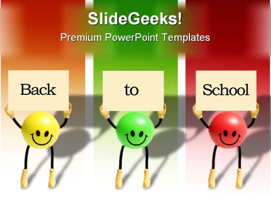 Back To School Smileys Eduation PowerPoint Backgrounds And Templates 1210