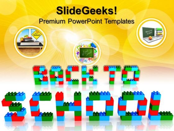 Back To School With Lego Blocks Game PowerPoint Templates And PowerPoint Themes 0812