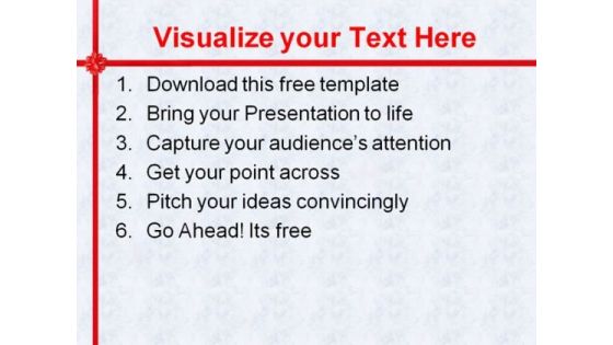 Beautiful Red Gift Ribbons PowerPoint Template