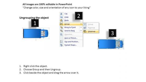 Background Blue Truck Top View PowerPoint Slides And Ppt Diagram Templates