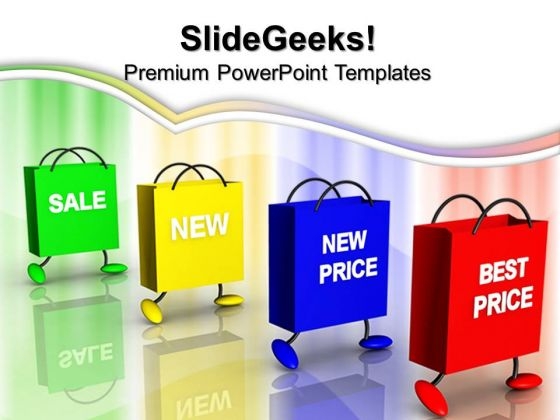 Bags And Prices Shopping Carry Sale PowerPoint Templates And PowerPoint Themes 0712