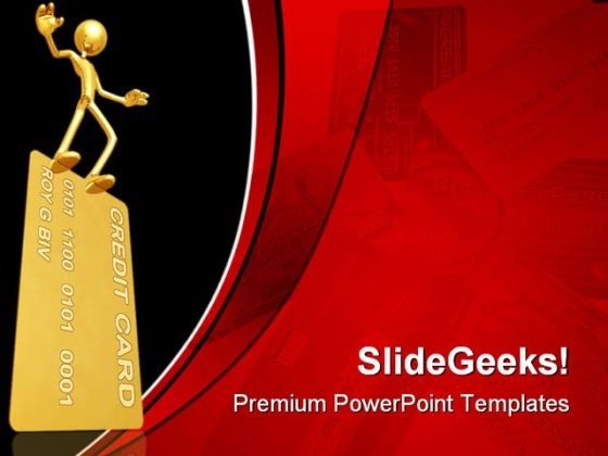 Balance On Credit Card Business PowerPoint Themes And PowerPoint Slides 0511