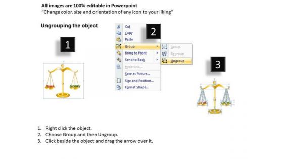 Balance Time And Money Editable PowerPoint Slides