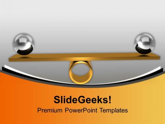 Balance Your Life Eduaction Theme PowerPoint Templates Ppt Backgrounds For Slides 0413