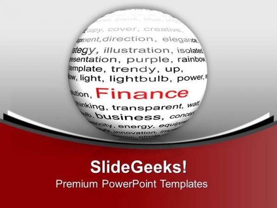 Ball With Inscription Finance PowerPoint Templates Ppt Backgrounds For Slides 0613