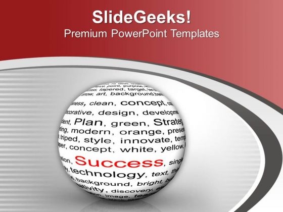 Ball With Inscription Success PowerPoint Templates Ppt Backgrounds For Slides 0613