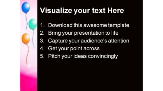 Ballons Background Beauty PowerPoint Themes And PowerPoint Slides 0411