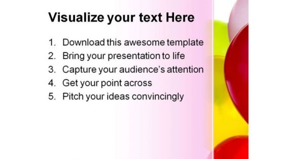 Balloons Entertainment PowerPoint Background And Template 1210